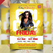 Weekend Club Party Flyer PSD Template