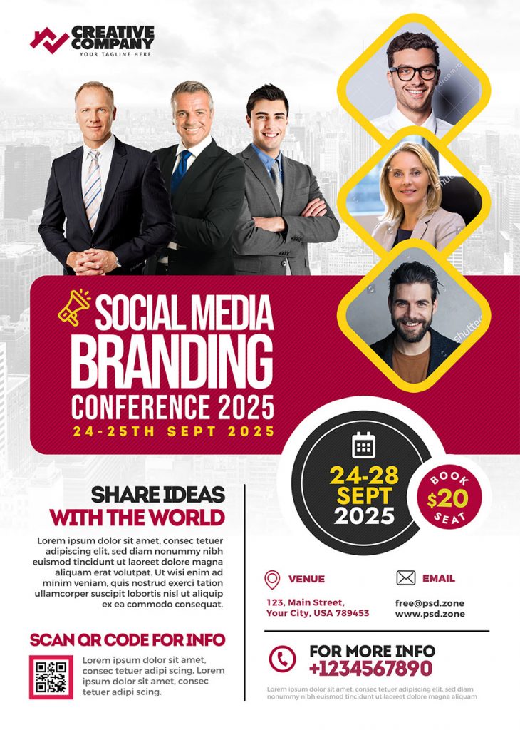 Business Conference and Workshop Flyer Promo PSD