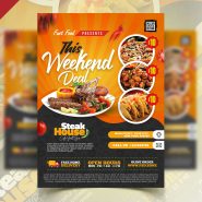 Food Menu and Restaurant Flyer PSD Template