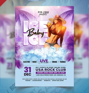 Ice Cold Winter Party Flyer PSD Template