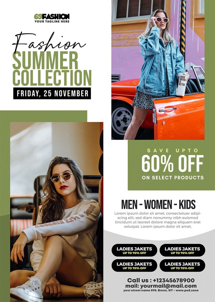 Modern Fashion Sale Flyer PSD Template