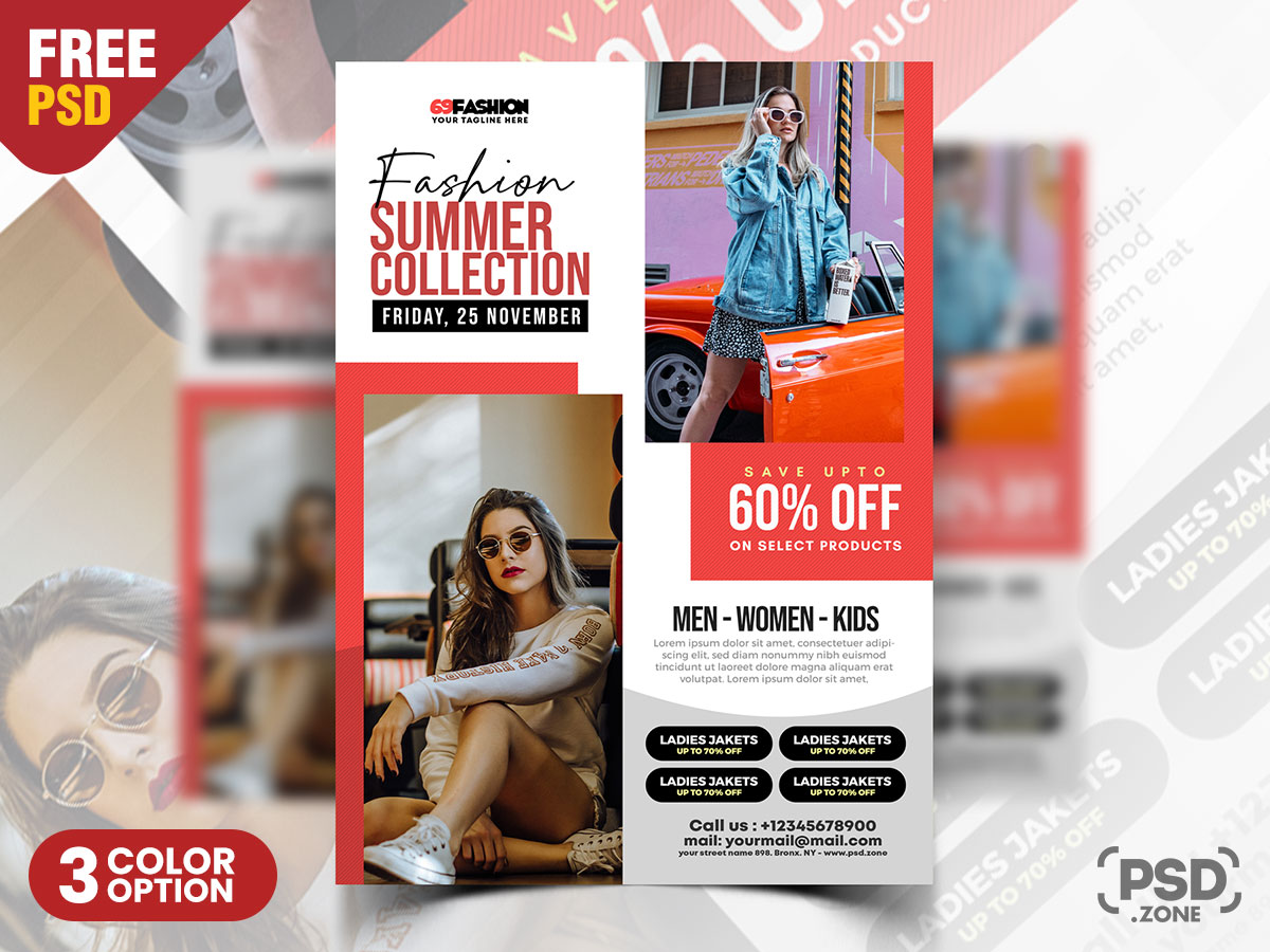 Fashion Sale Flyer Template Free PSD