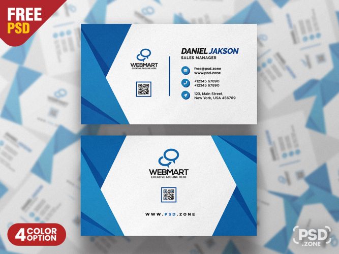 Stylish Corporate Business Card PSD Template