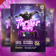 Thriller Night Party Flyer PSD