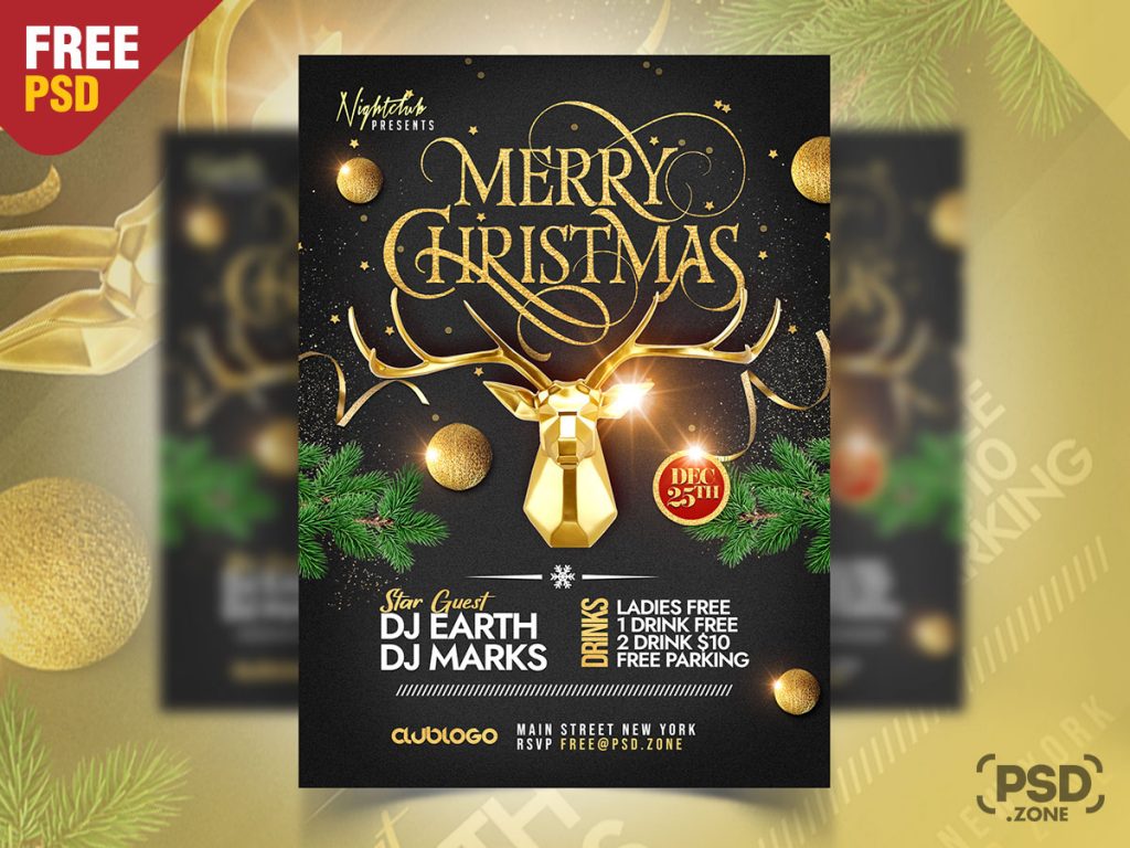 Christmas Party Event Flyer Psd Psd Zone 4196