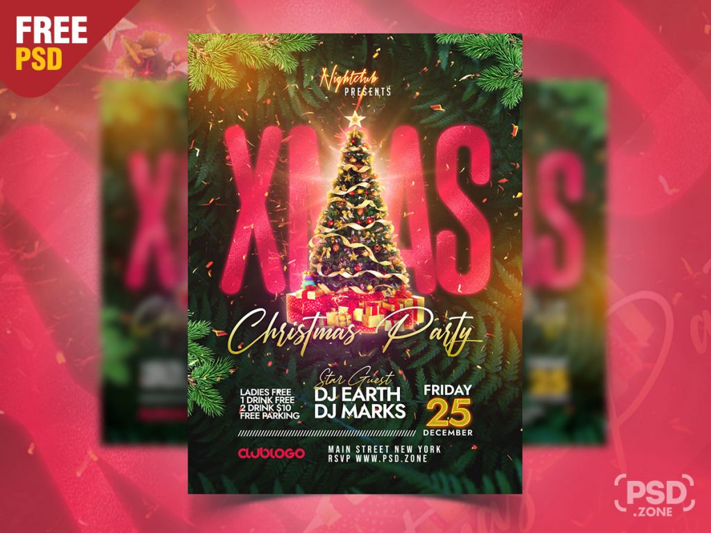 Merry Christmas Celebration Flyer Psd Template Psd Zone Merry Christmas Celebration Flyer Psd Template Psd Zone