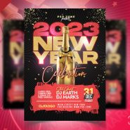 New Year 2023 Celebration Event Flyer PSD