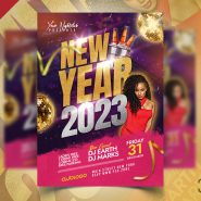 New Year 2023 Night Club Party Flyer PSD