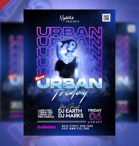 Urban Friday Party Flyer PSD Template