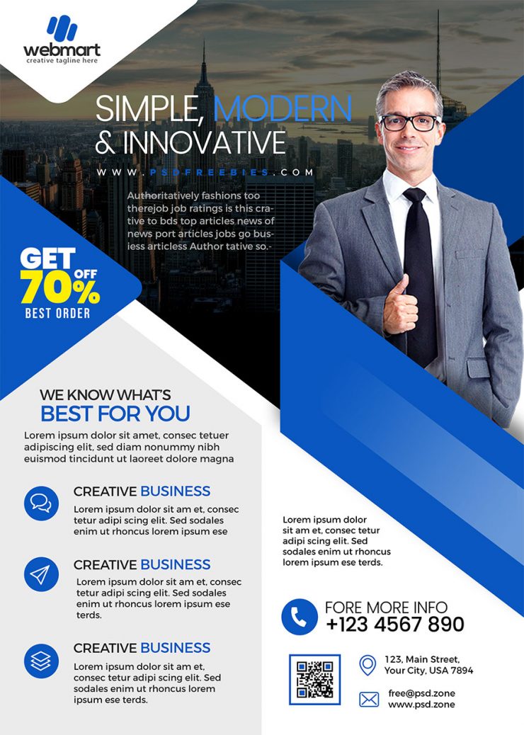 Digital Business Marketing Agency Flyer PSD - PSD Zone