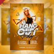 Friday Hangout Party Flyer PSD