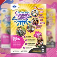 Kids Summer Camp Activities Flyer Template PSD