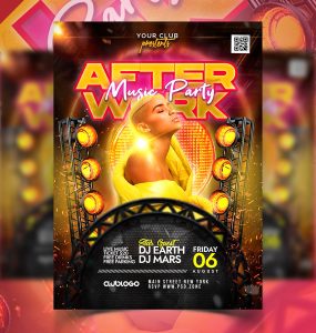 Weekend Music Party Flyer Design PSD
