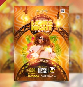 Ladies Night Club Party Flyer PSD Template