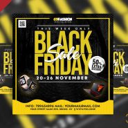 Black Friday season sale social media post PSD