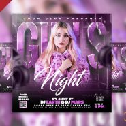 Girls night party social media post PSD