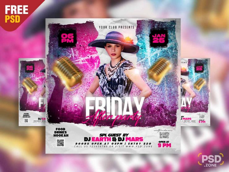 Friday after party social media post PSD