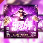 Girls night after party social media post PSD