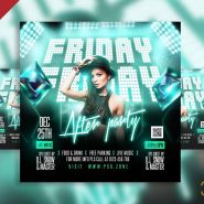 Friday after party event social media post PSD