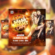 Salsa night chillout party social media post PSD