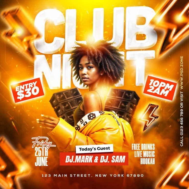 Club night party social media post PSD – PSD Zone