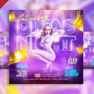 Divas night party social media post PSD