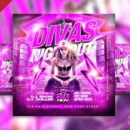 Divas nightout party social media post PSD