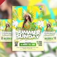 Summer sunday live event flyer PSD